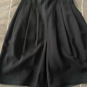 Vintage Gianni Versace Elegant Black High-Waist Wool Shorts